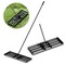 Metal Lawn Rake with 67" Handle and Wide 30" Plate Ideal for Leveling Soil Sand and Compost